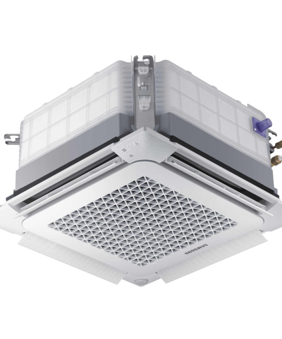 SAMSUNG BEVĖJĖS MULTI-SPLIT MINI 4-KRYPTĖS 2.6/2.9KW KASETĖS VIDINIS BLOKAS; KOMPLEKTUOJAMAS SU APDAILA IR DISTANCINIU PULTELIU