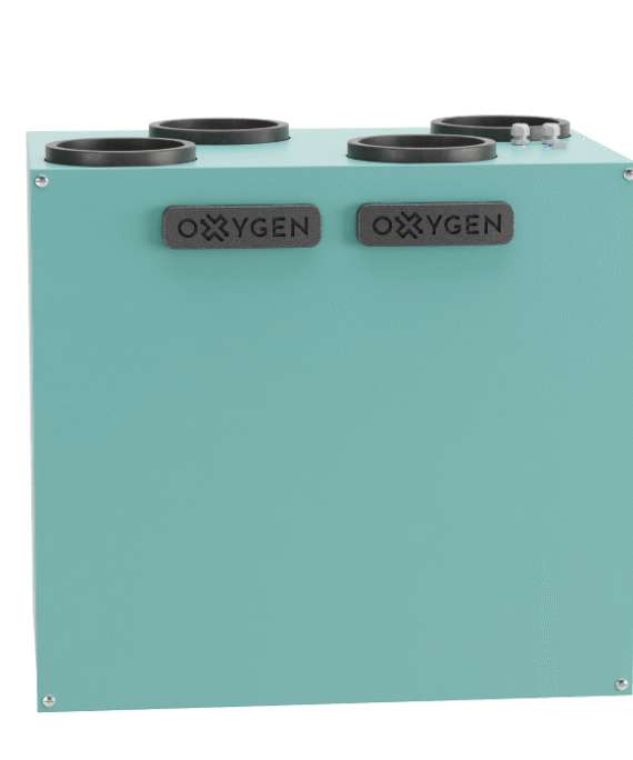 Plokštelinis rekuperatorius Oxygen Easy V400E entalpinis sieninis su integruotu CO2 davikliu