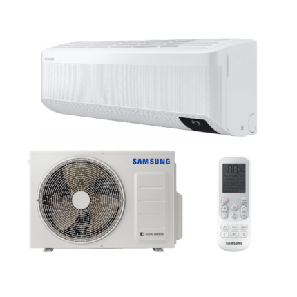SAMSUNG DELUXE KOMERCINĖS KLASĖS BEVĖJIS SIENINIS 3.5/4.0KW ORO KONDICIONIERIAUS KOMPLEKTAS