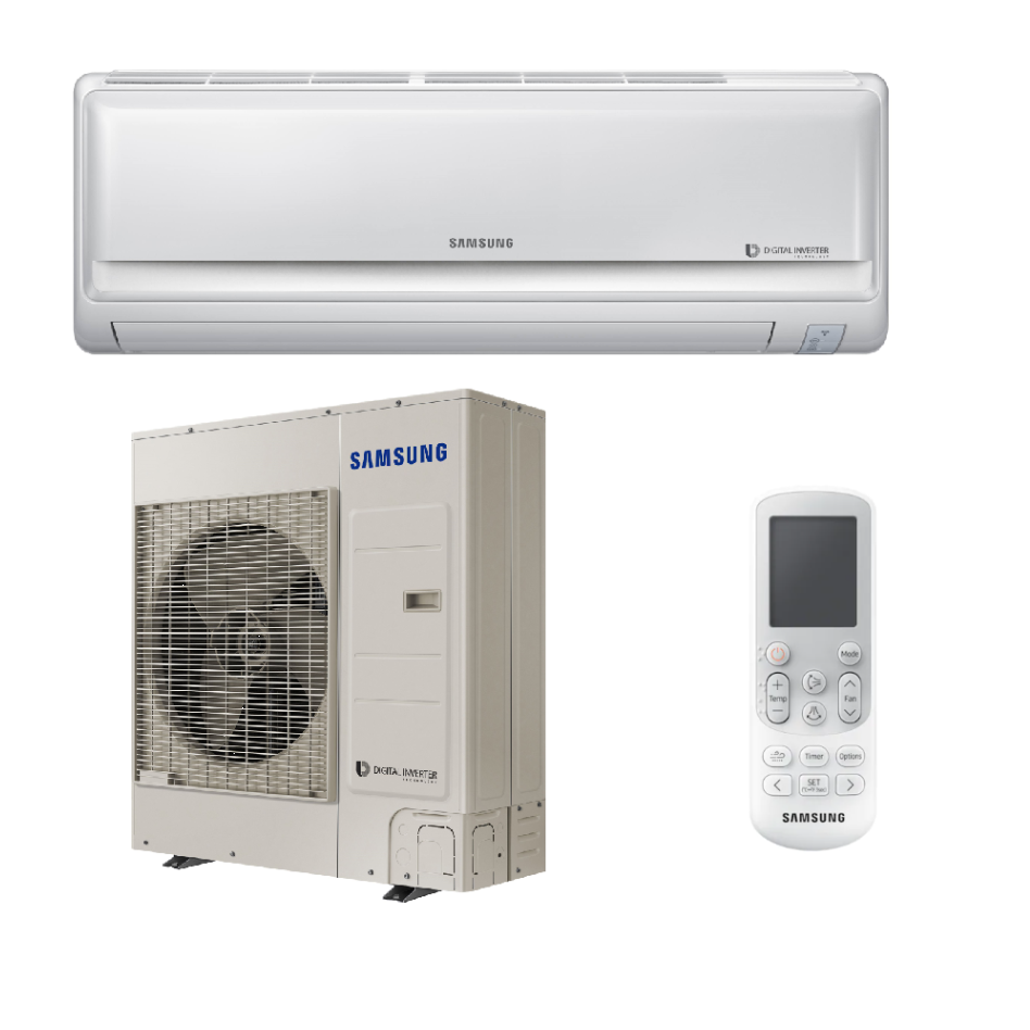 SAMSUNG MAX KOMERCINĖS KLASĖS SIENINIS 9.5/10.8KW ORO KONDICIONIERIAUS KOMPLEKTAS (VIENFAZIS ĮRENGINYS)