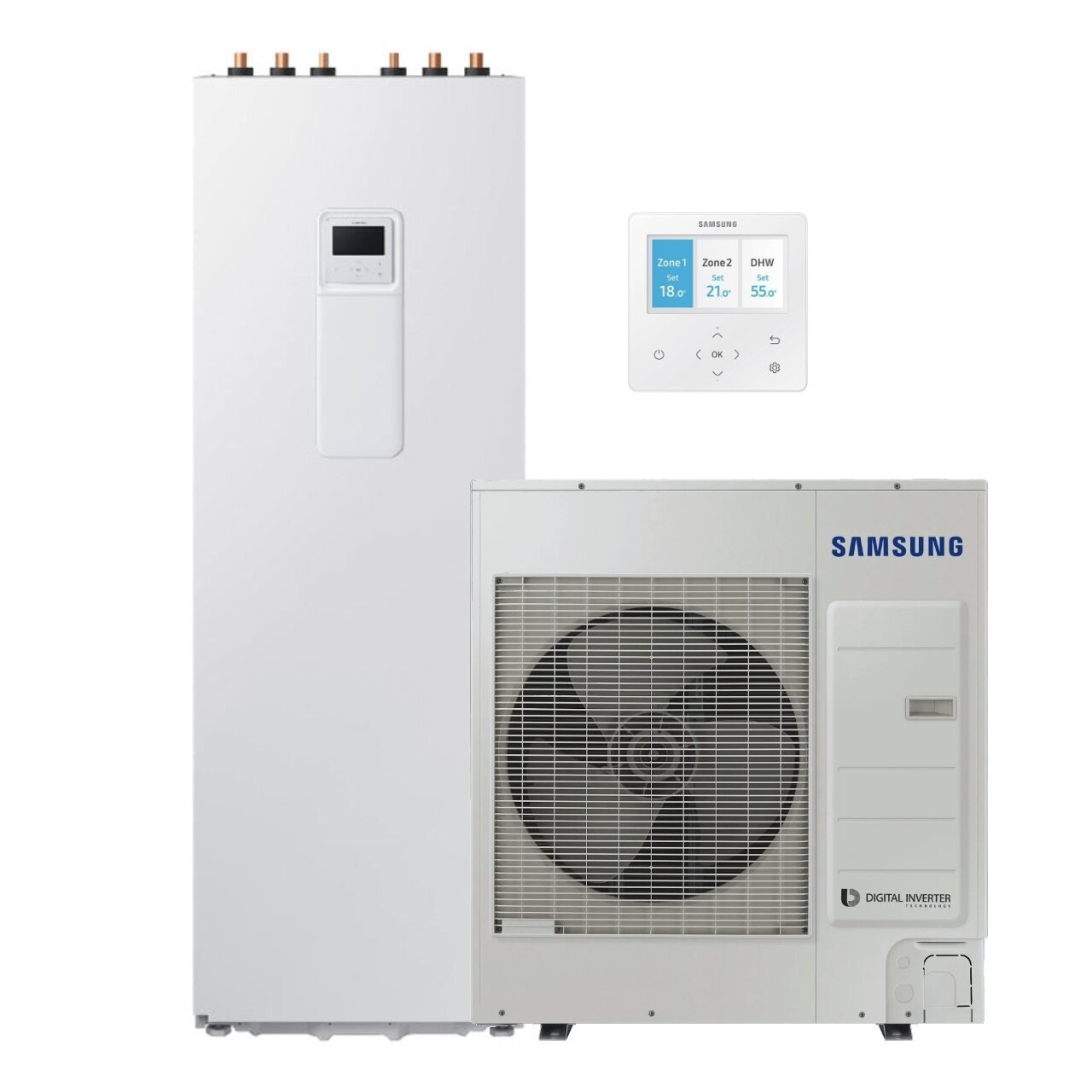 Samsung oras-vanduo ClimateHub MONO 8 kW vienfazis su 260L boileriu