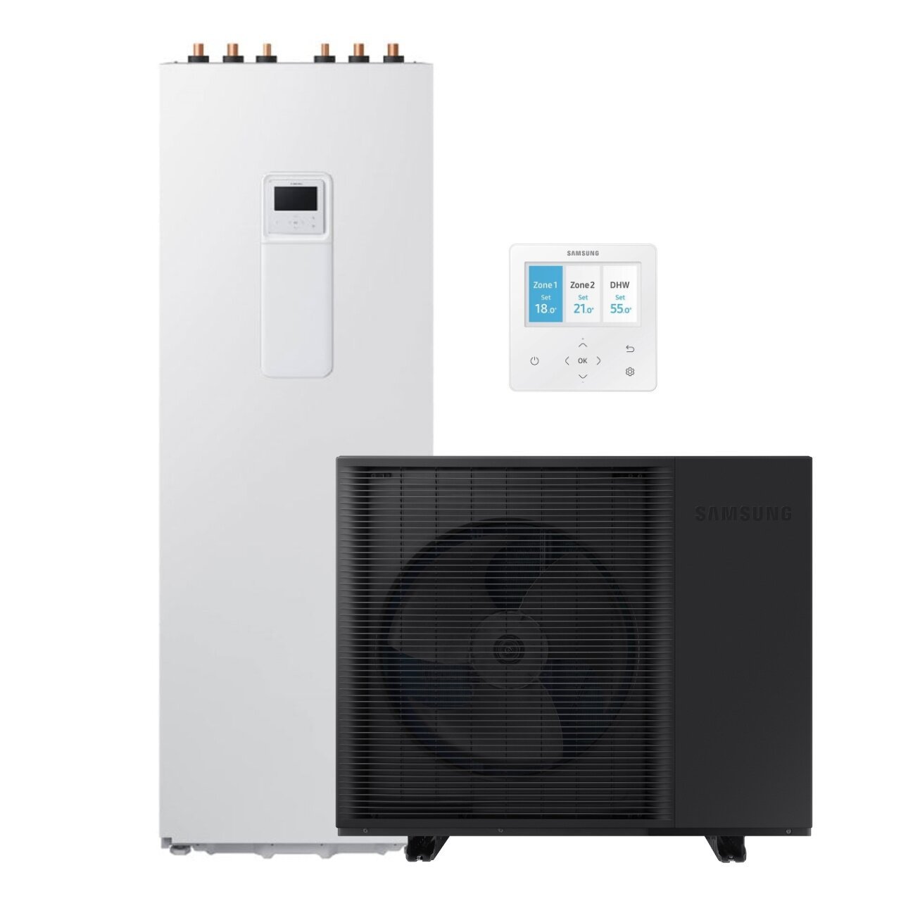 samsung oras vanduo climatehub mono r290 8 kw su 200l boileriu Samsung oras-vanduo ClimateHub MONO R290 8 kW su 200L boileriu